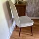 Pair of vintage mahogany and skai chairs