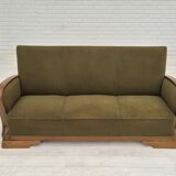1950s, Danish 3 seater sofa in original very good condition, oak wood.