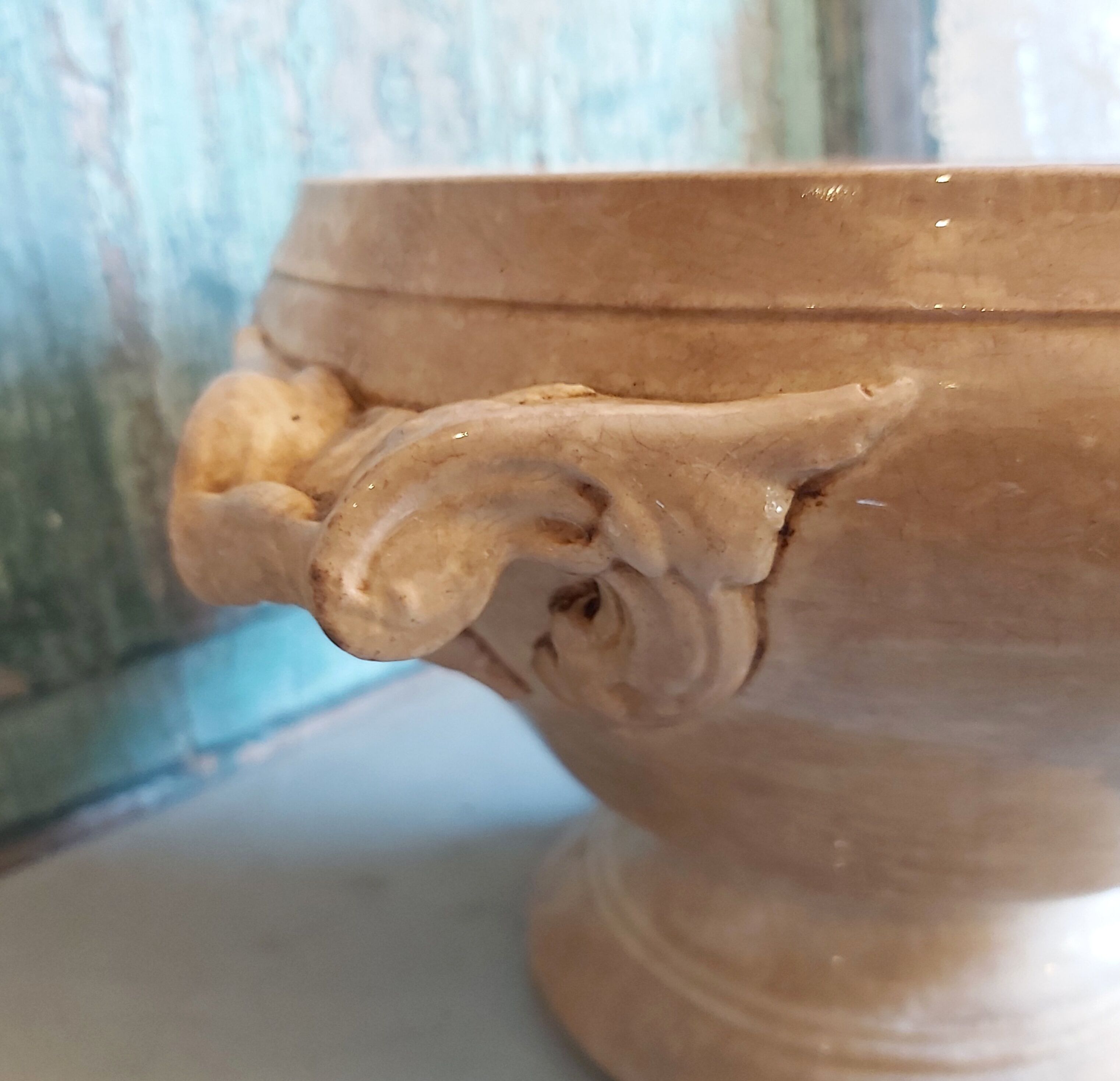 Vintage french fruit bowl from Sarreguemines
