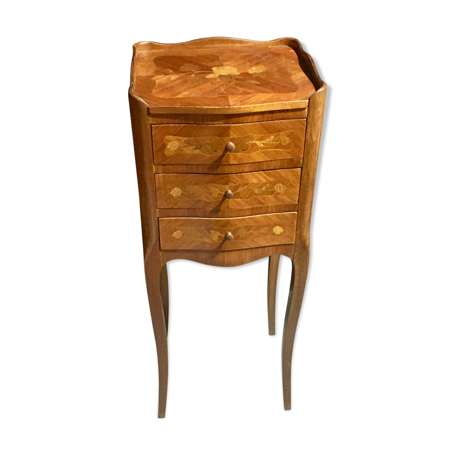 Bedside table in marquetry
