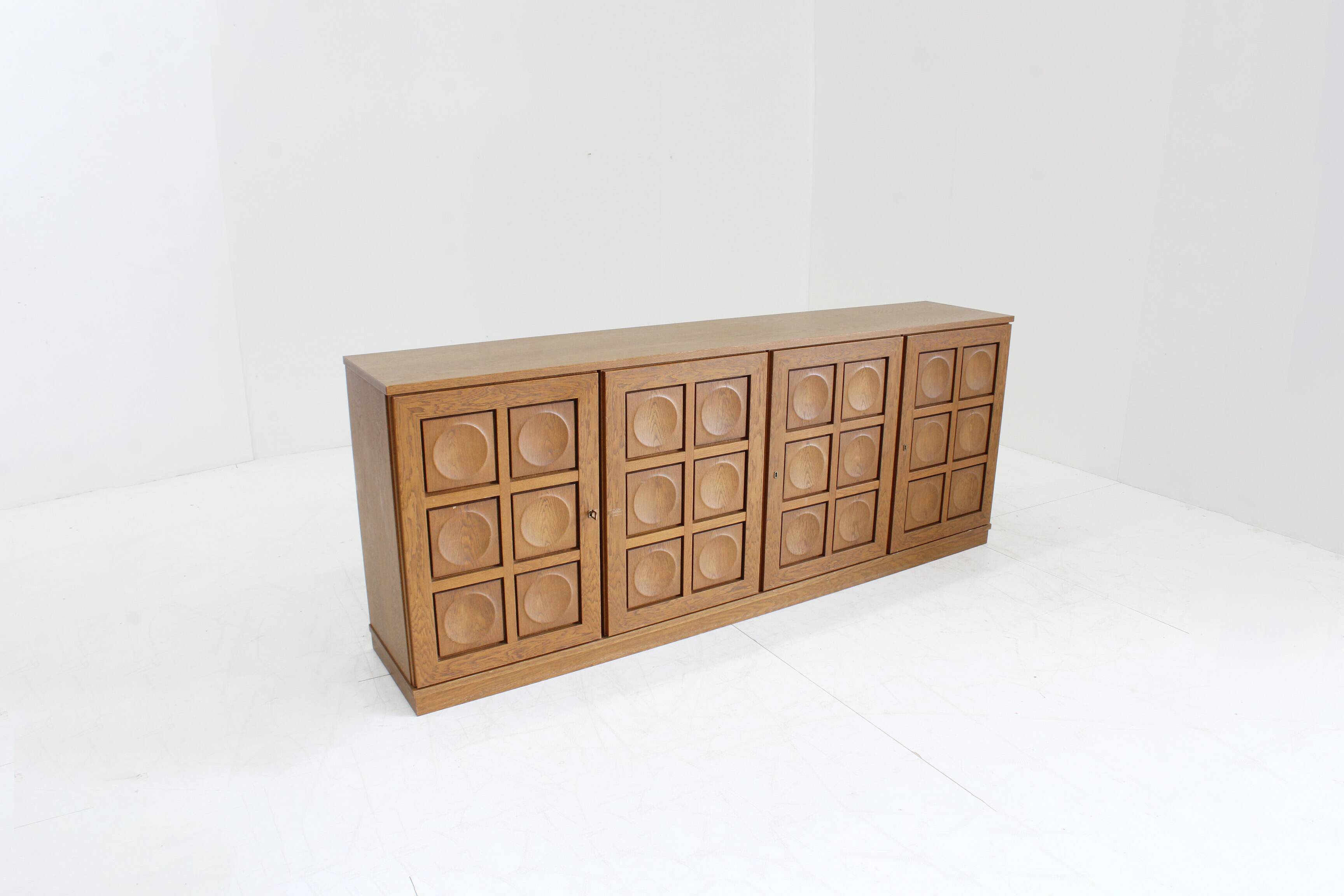 Buffet brutaliste vintage des années 1970 Gerhard Bartels