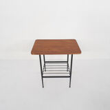 Teak and metal side table, The Netherlands 1950's