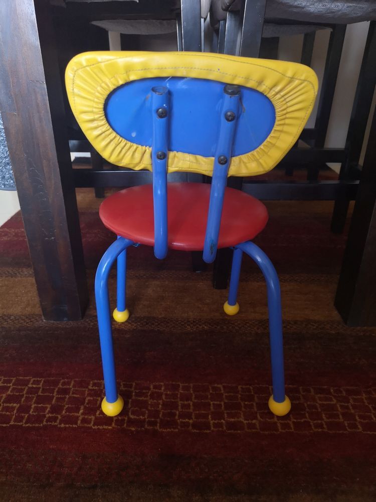 Colorful metallic children's chair - 1970s/1980s