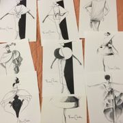 Illustration de mode presse Pierre Cardin fin des années 80