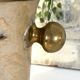 Rare French Art Nouveau Cloisonne Brass Champagne Cooler with Orchid E
