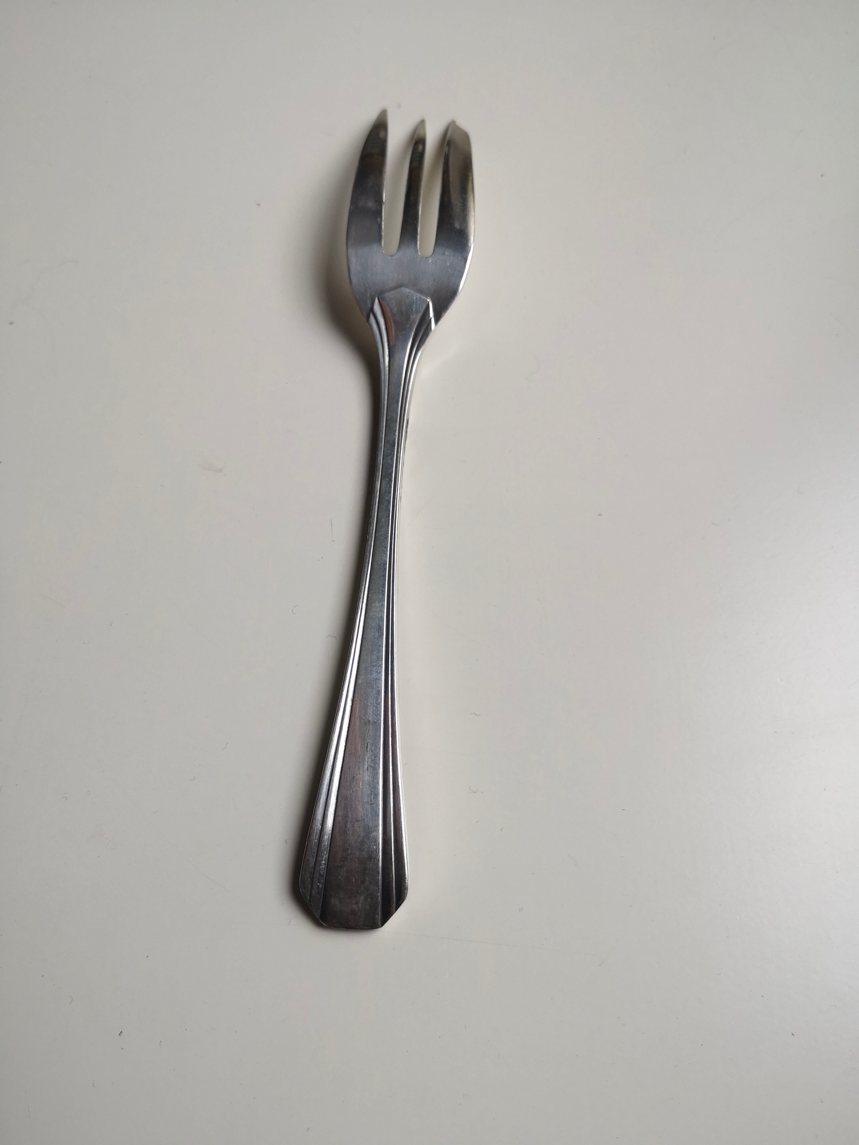 Old Christofle Model Boreal Art Deco by Luc Lanel 8 forks with desserts