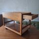 Teak multifunctional bar cart serving trolley, Denmark 1960s