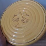 Vintage yellow slip duck pattern coaster