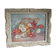 Watercolor signed under glass table 36.5 cm x 31 cm