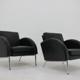 1970s  Pair Of Leather Armchairs ,Czechoslovakia