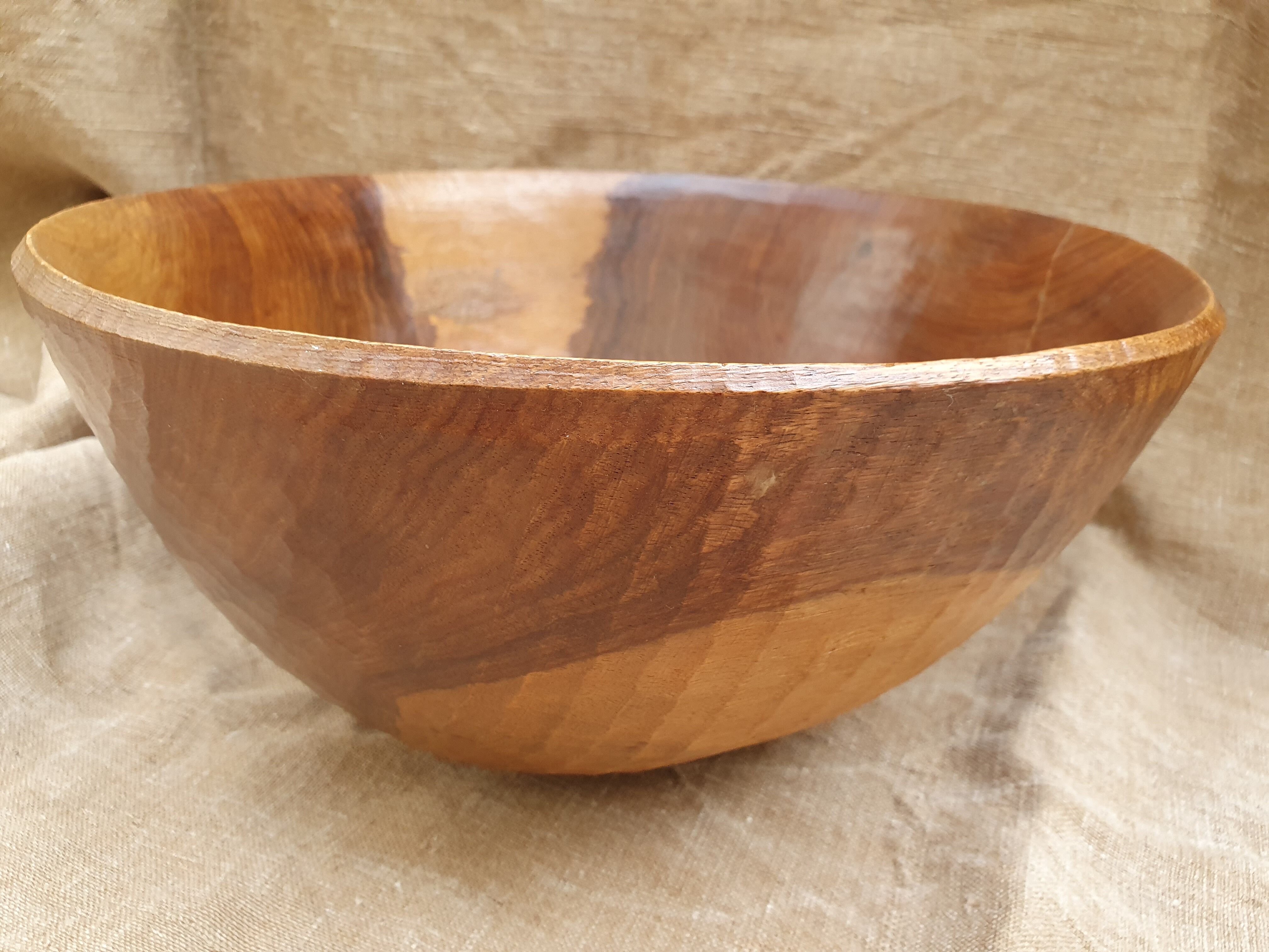 Carved wooden fruit cup