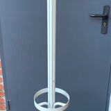 Vintage cylindrical coat rack with chrome hook