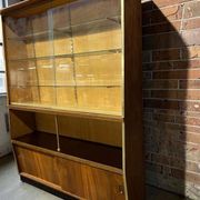 XL vintage wooden display cabinet / wall cabinet / furniture