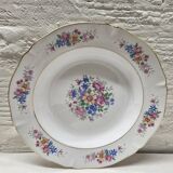 Set of 5 small flowered deep plates.