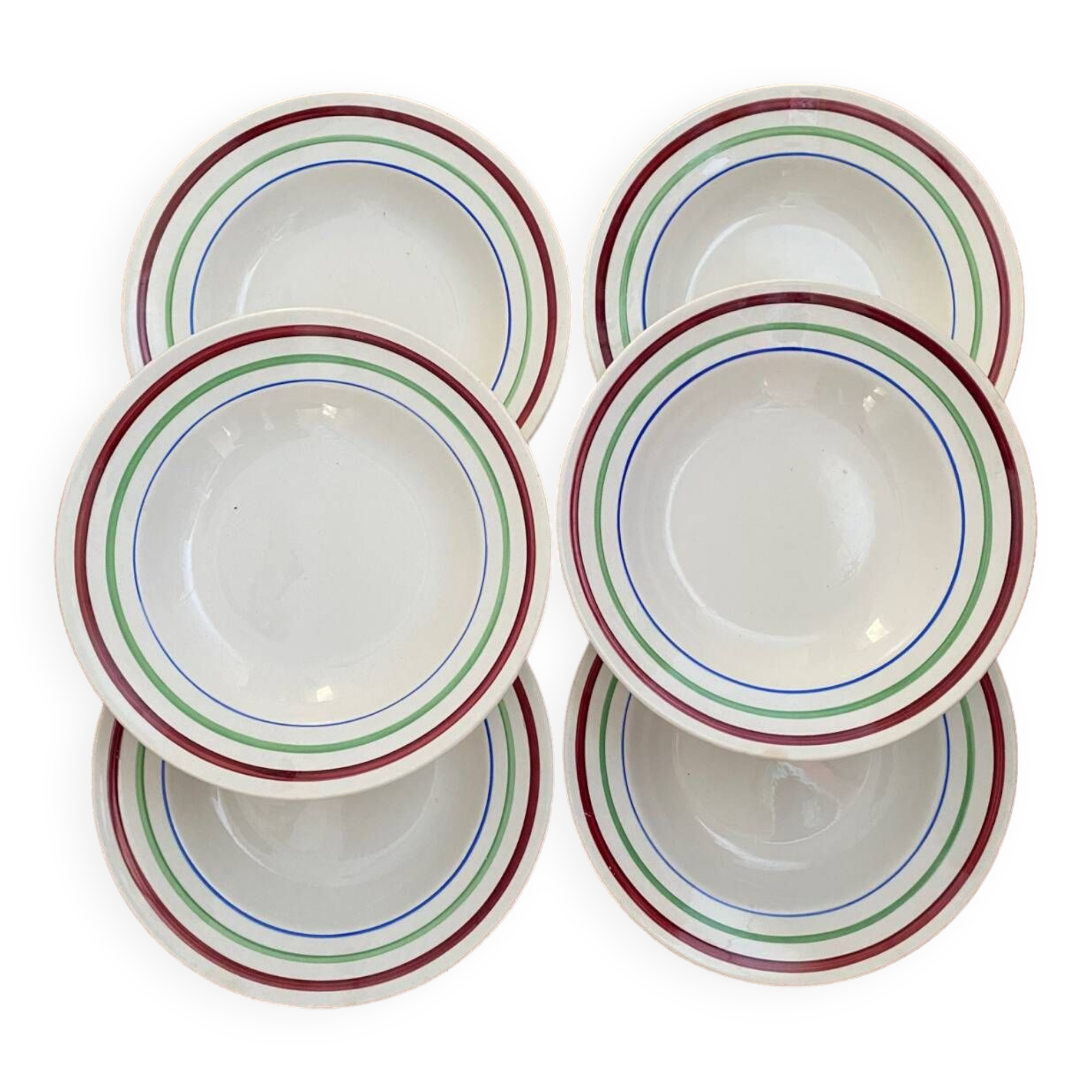 6 deep plates, Gildas series, Gien