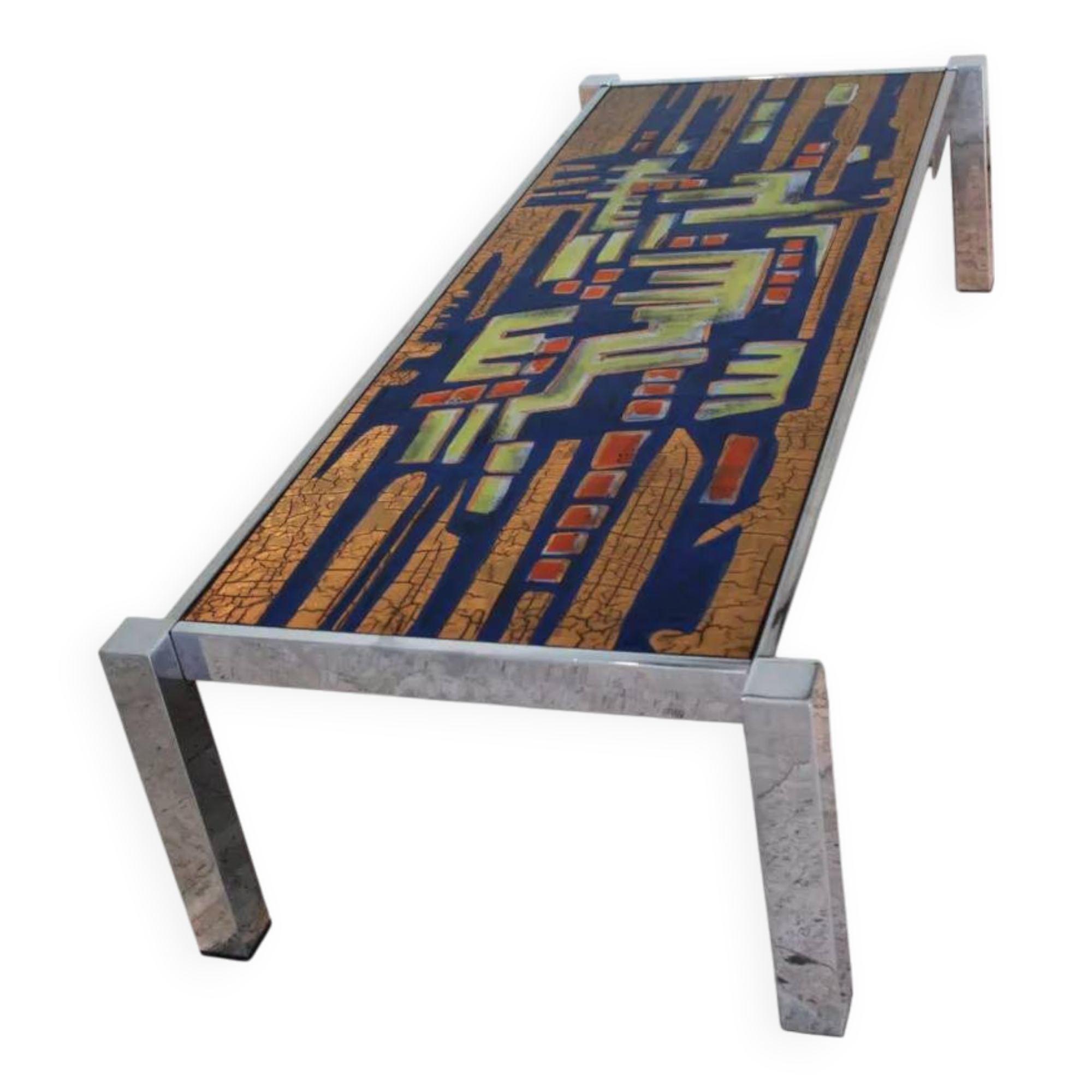 Vintage glazed ceramic coffee table by Antonio De Nisco, 1960s