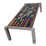 Vintage enameled ceramic coffee table by Antonio De Nisco, 1960s