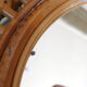 Vintage rattan mirror guitar shape