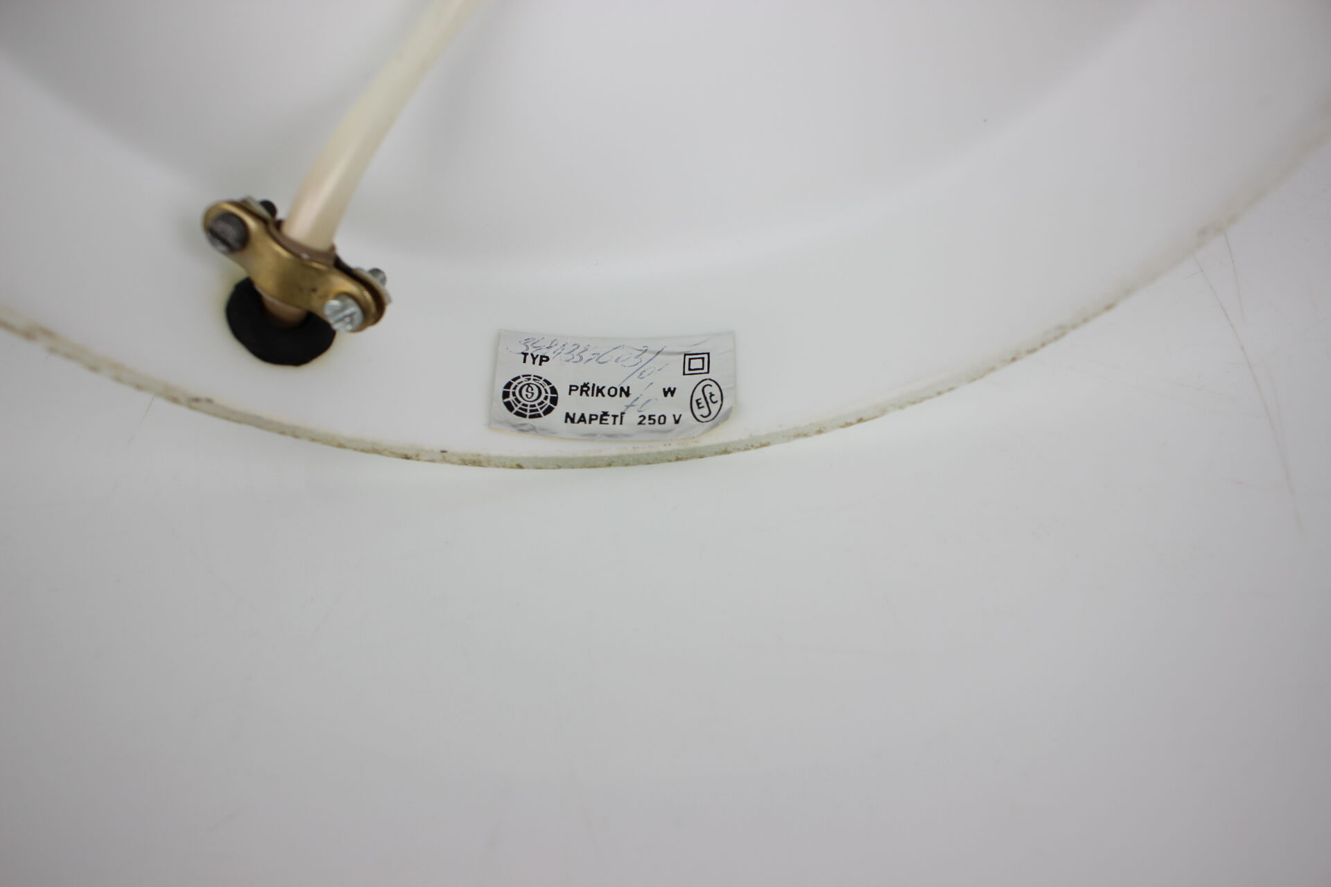 Mid-century all glass table lamp/ Osvětlovací sklo Valašské Meziříčí, 1970's.