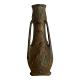 Art Nouveau pewter vase