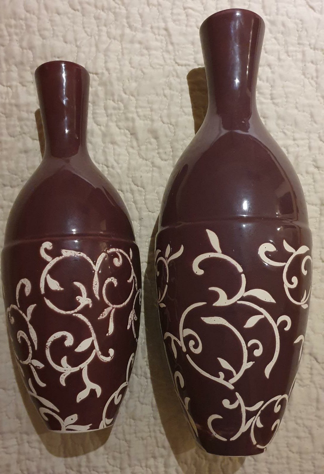 Pair of volute vases