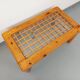 Vintage modernist coffee table in pine and glass from the 70s and 80s.