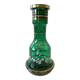 Unusual Large Vase/Candle Holder, Thick Glass, Fir Green, Decorative Carafe/Pitcher