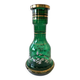 Atypique Gros Vase Photophore Verre Épais Vert Sapin Décoratif Carafe Piche