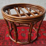 Dark rattan stool