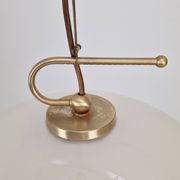 Vetrofond Italian Murano Glass Pendant Light with Brass Fixtures, 1980's