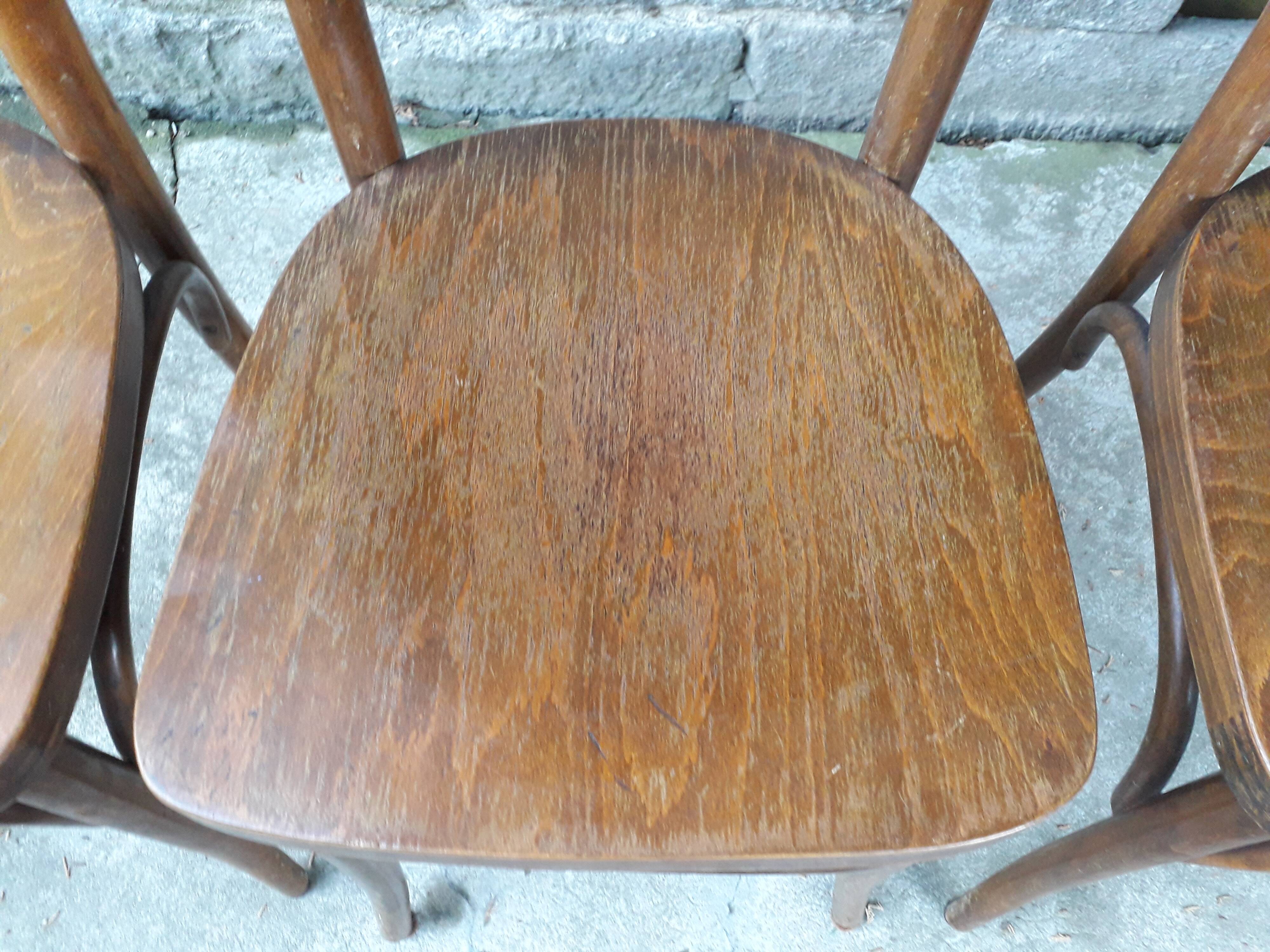 Series of 4 chairs bistro Thonet