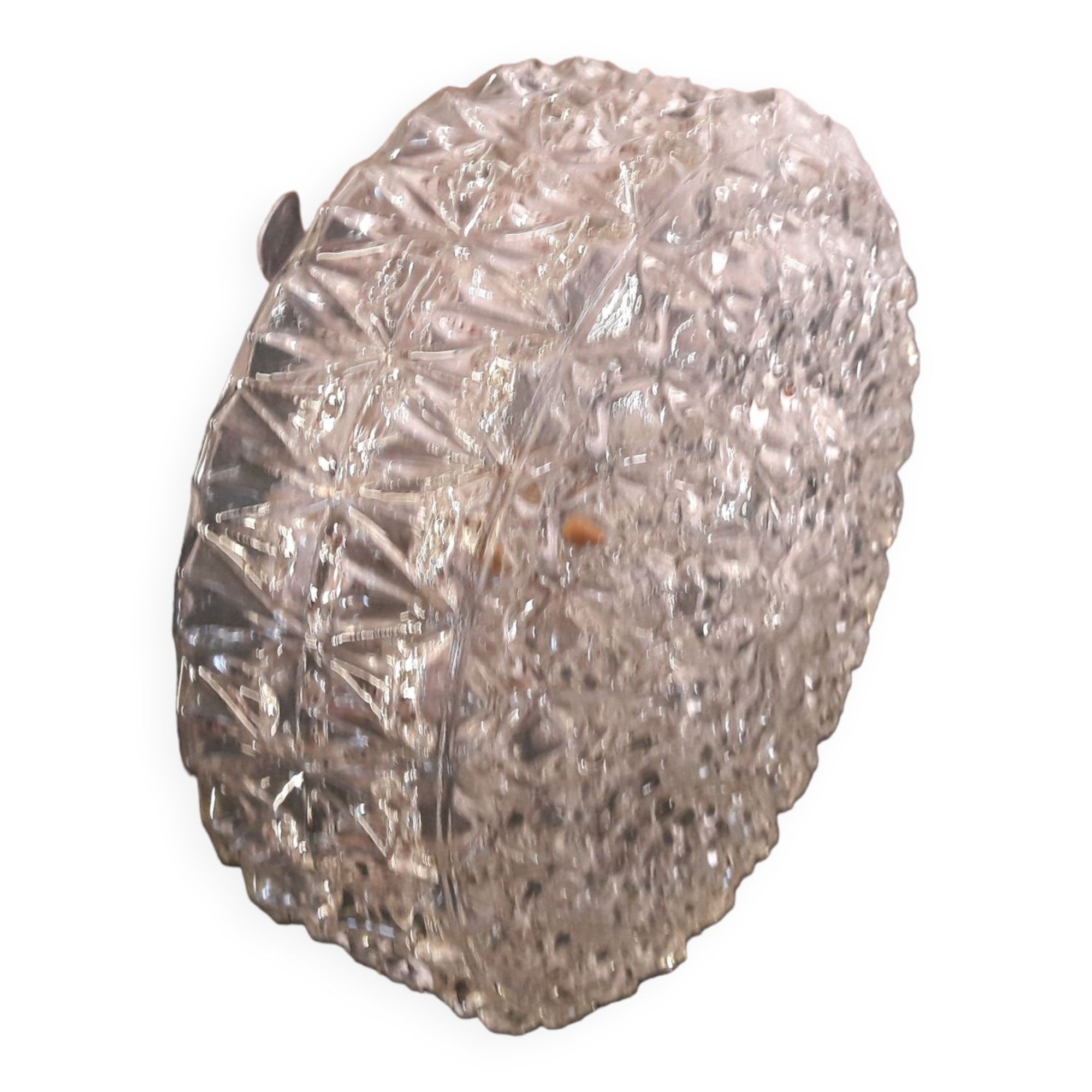 Round glass ceiling lamp