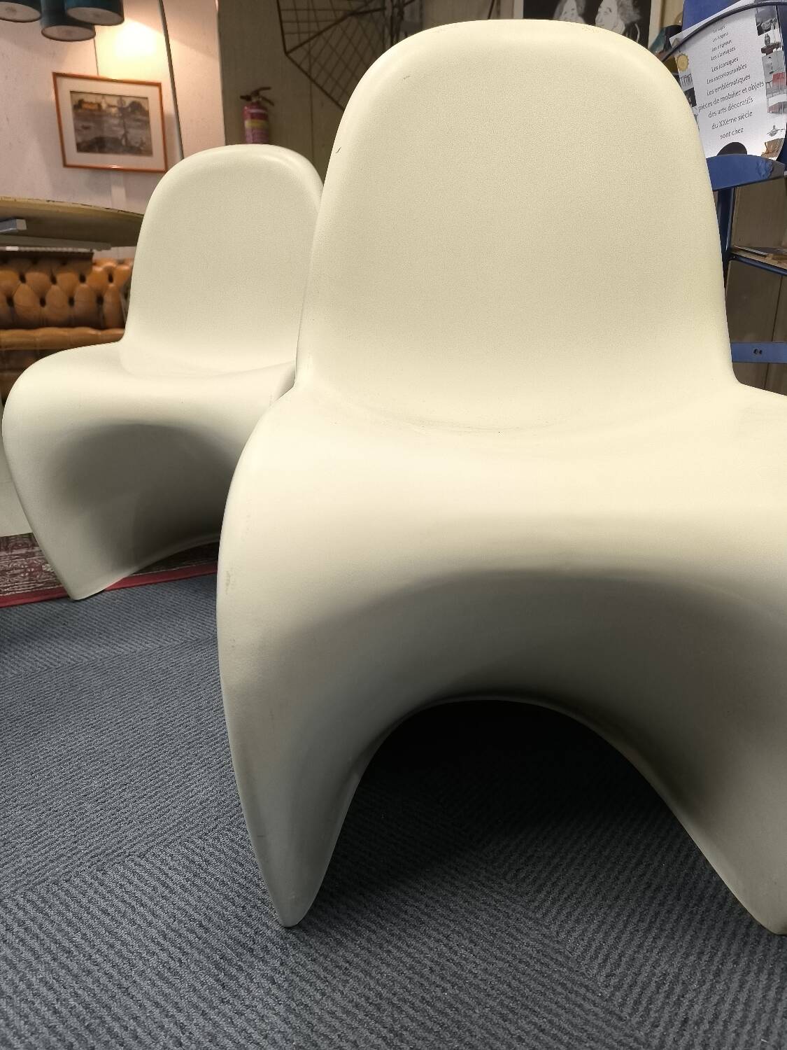 4 chaises en fibre type S-chair circa 1990