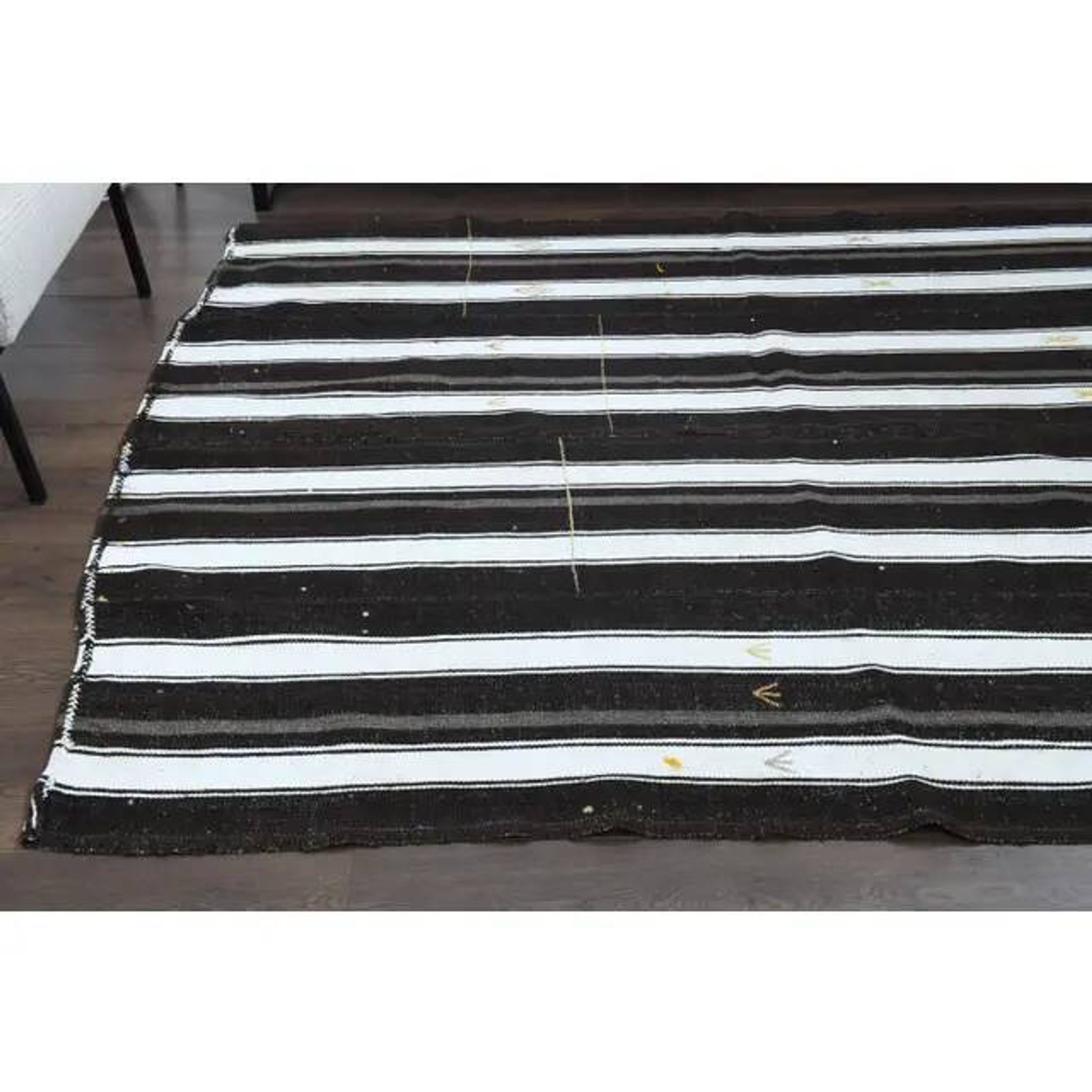 1970s Vintage Turkish Oushak Handmade Wool Cotton Brown Area Rug 167x200