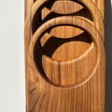 Cutting or presentation board of monoxyl teak with handle (T1)