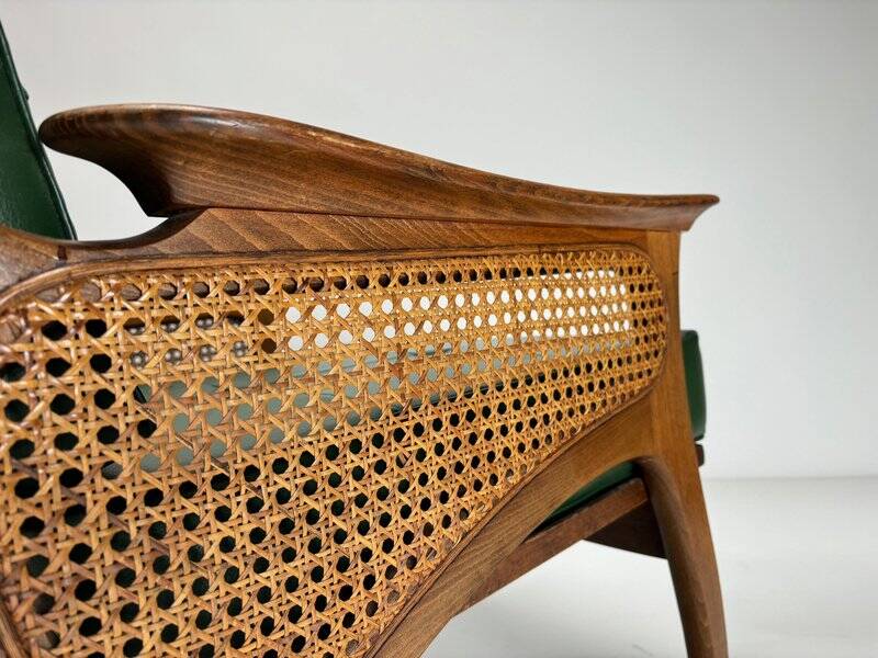 Mid-Century Modern Cane Rocking Chair, 1950s