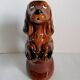 Zoomorphic dachshund dog pitcher in majolica slip