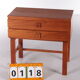 Vintage teak chest of drawers with leather handles by fröseke nybrofabrik, 1970s