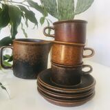 3 cups Arabia Ruska coffee set by Ulla Procope