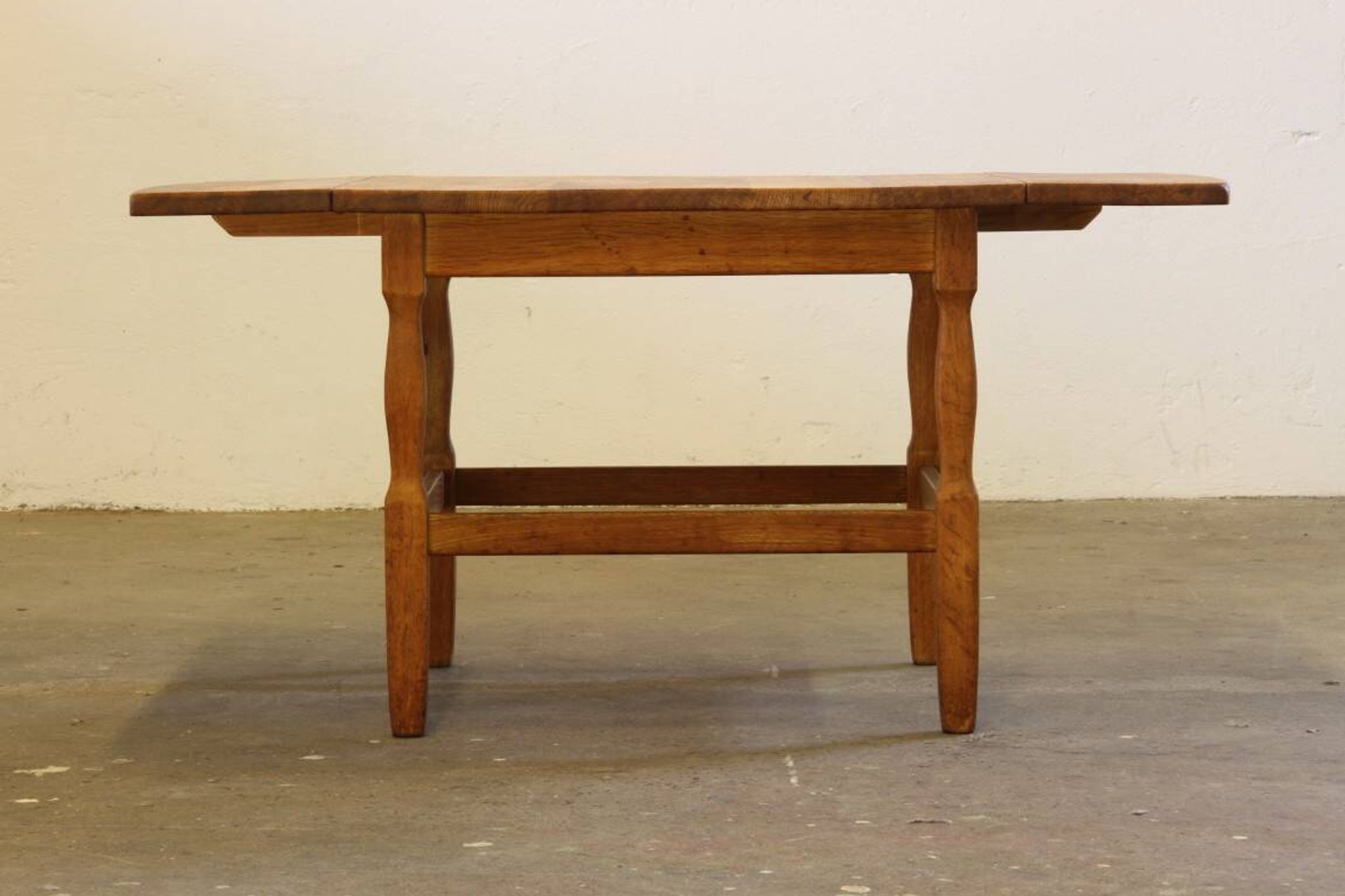1960s mid-century brutalist Danish coffee table in oak attributed to Kjærnulf