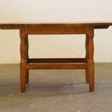 1960s mid-century brutalist Danish coffee table in oak attributed to Kjærnulf