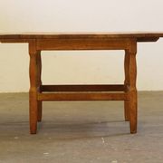 1960s mid-century brutalist Danish coffee table in oak attributed to Kjærnulf