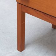Commode suédoise en teck avec poignées en métal, années 1970