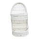 Ancienne étagère murale en osier blanc
