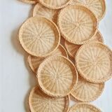 Wall composition of vintage baskets