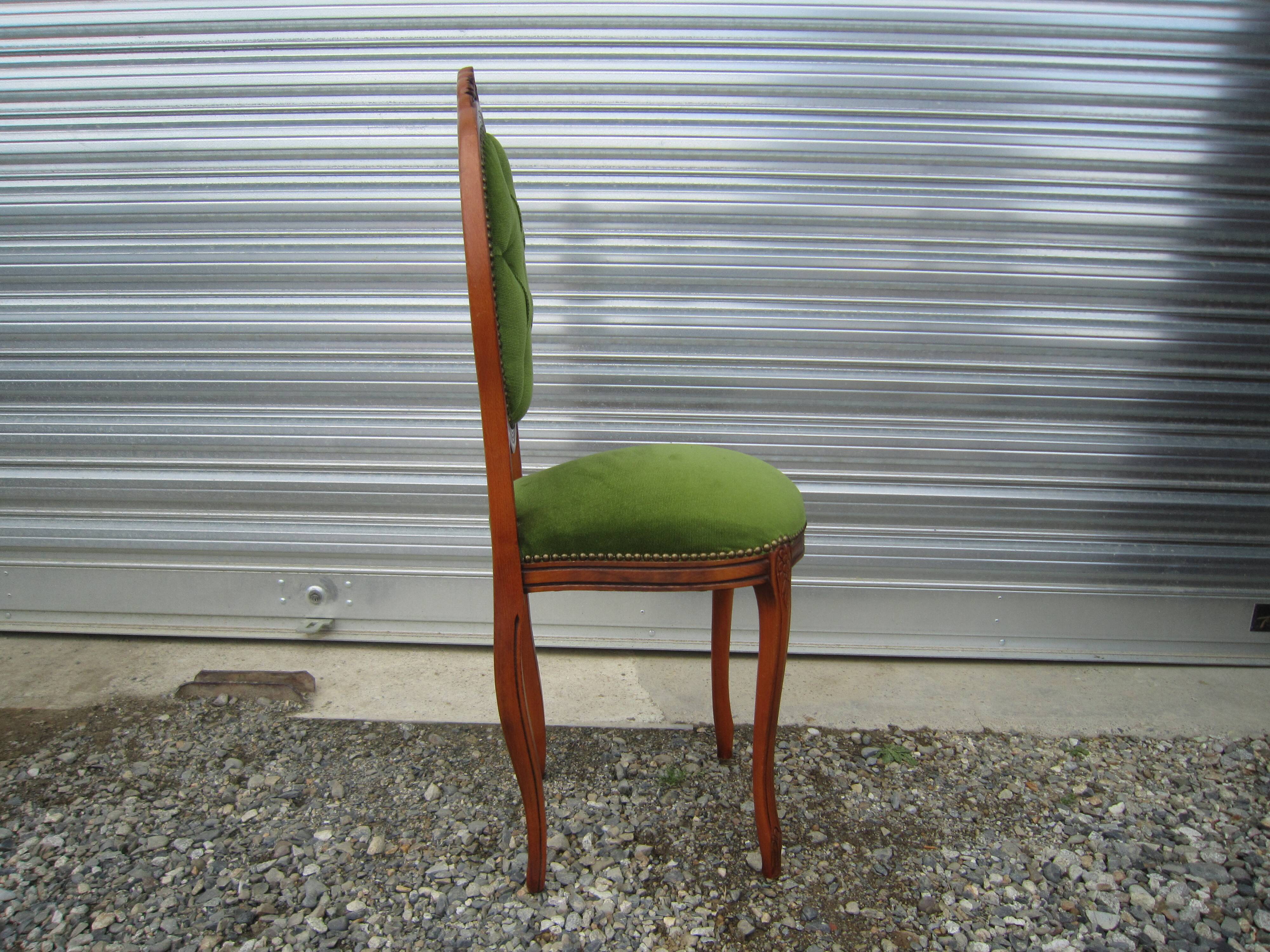 Room chair medaillon green fabrics