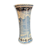 Vase cornet gien blanc bleu