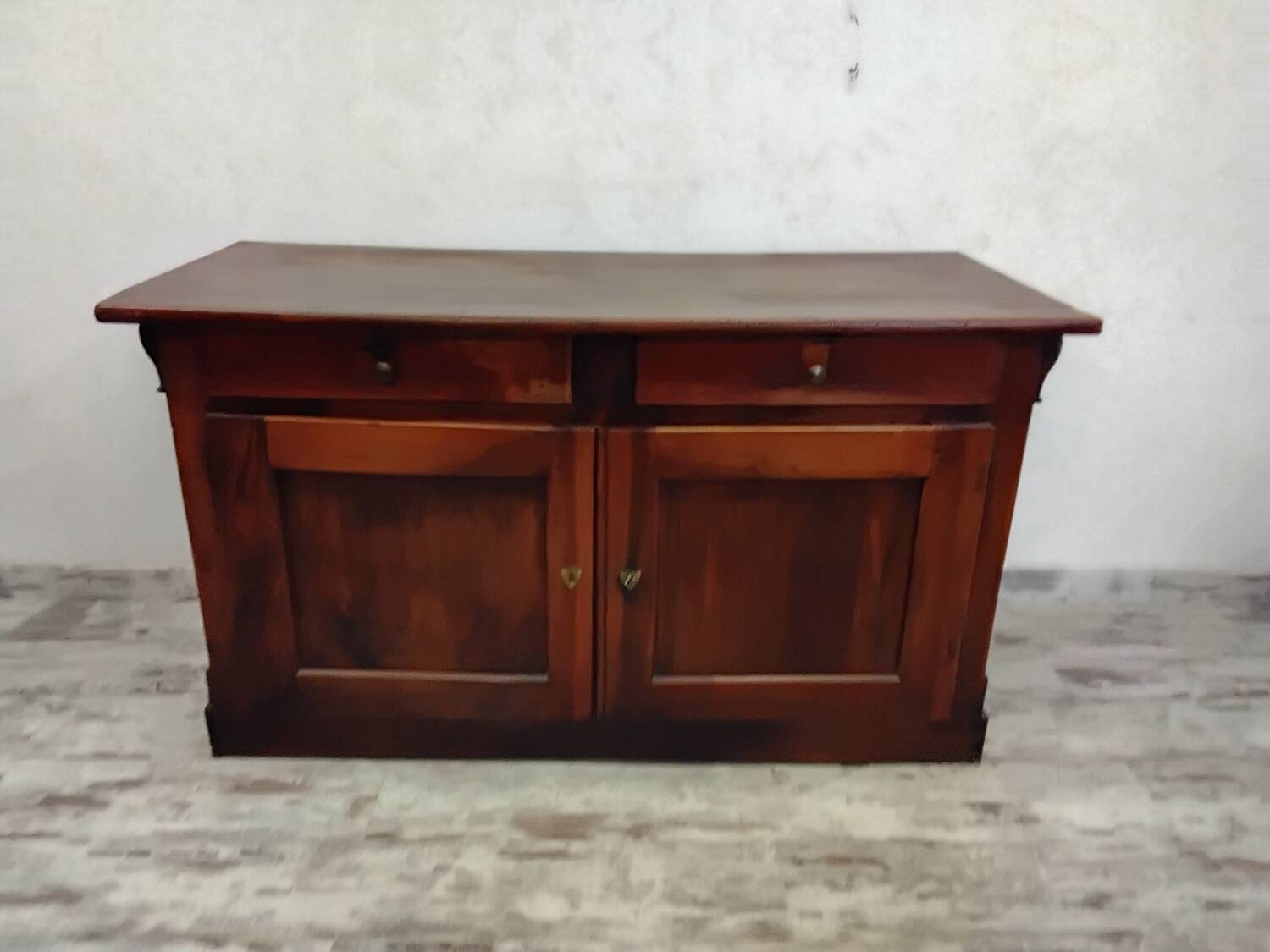 Meuble de métier,  ancien comptoir de mercerie