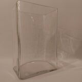Rectangular glass vase