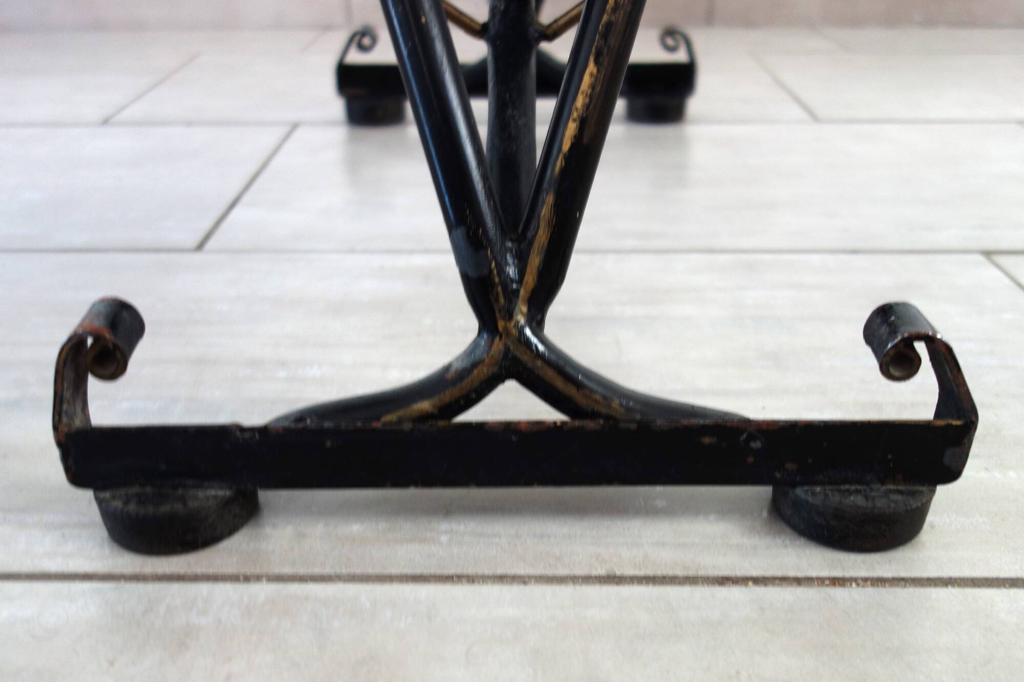 Vintage metal and ceramic side table from the 1950s/60s